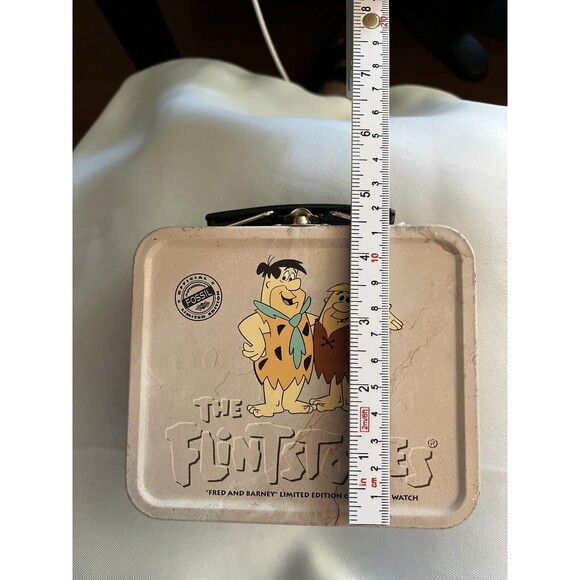 The Flintstones Fossil Watch 1993 Vintage With Tin And Barney Pin - Picture 14 of 15